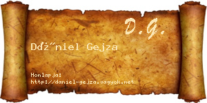 Dániel Gejza névjegykártya